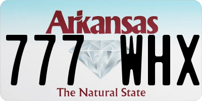 AR license plate 777WHX