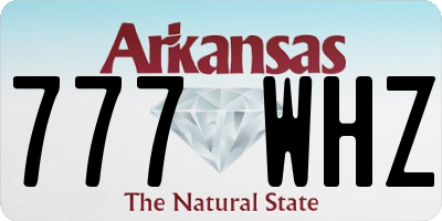 AR license plate 777WHZ
