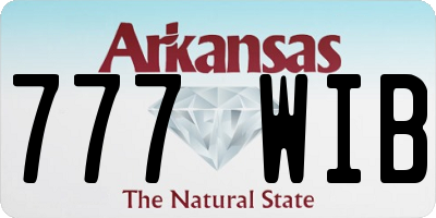 AR license plate 777WIB