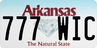 AR license plate 777WIC
