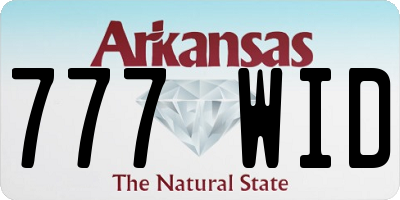 AR license plate 777WID