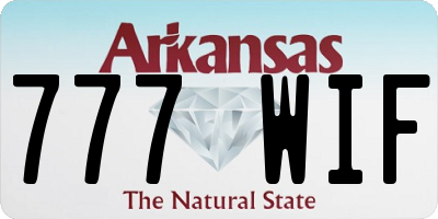 AR license plate 777WIF