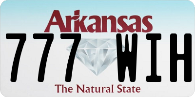 AR license plate 777WIH