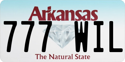 AR license plate 777WIL