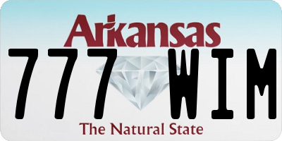 AR license plate 777WIM