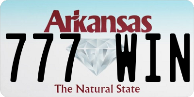 AR license plate 777WIN