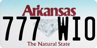 AR license plate 777WIO