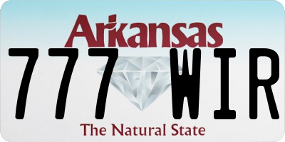 AR license plate 777WIR
