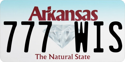 AR license plate 777WIS
