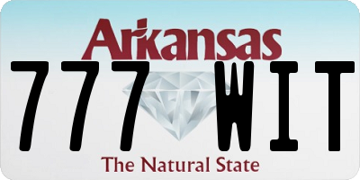 AR license plate 777WIT