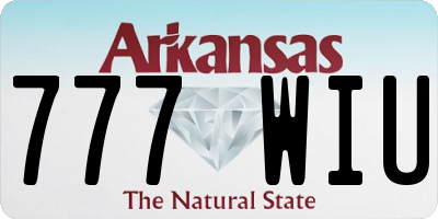 AR license plate 777WIU