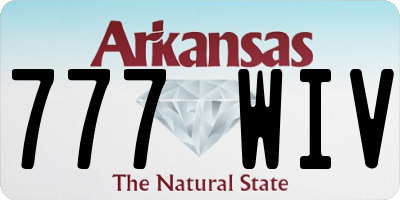 AR license plate 777WIV