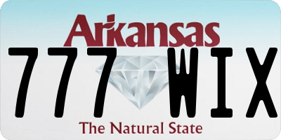 AR license plate 777WIX