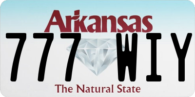 AR license plate 777WIY