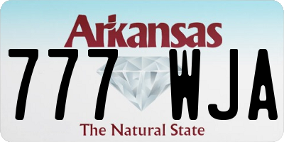 AR license plate 777WJA