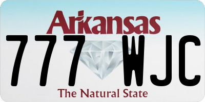 AR license plate 777WJC