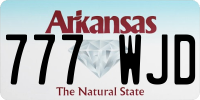 AR license plate 777WJD