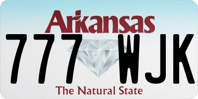 AR license plate 777WJK