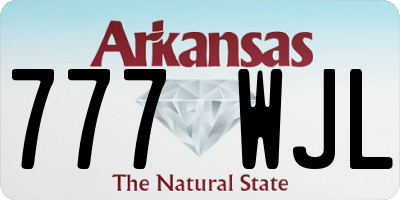 AR license plate 777WJL