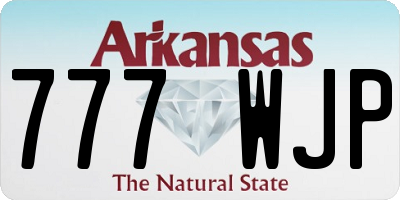 AR license plate 777WJP