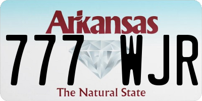 AR license plate 777WJR