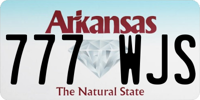 AR license plate 777WJS