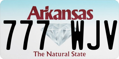 AR license plate 777WJV