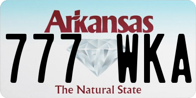 AR license plate 777WKA