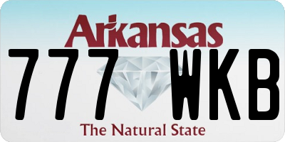 AR license plate 777WKB