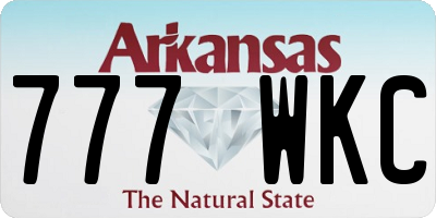AR license plate 777WKC