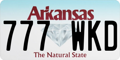 AR license plate 777WKD