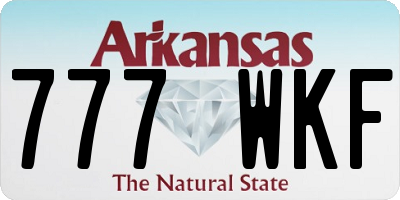 AR license plate 777WKF