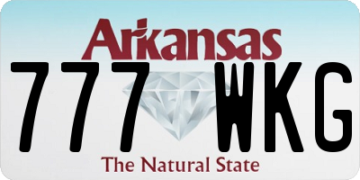 AR license plate 777WKG