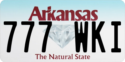 AR license plate 777WKI