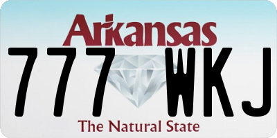 AR license plate 777WKJ