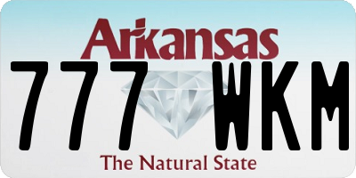 AR license plate 777WKM