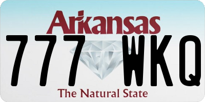 AR license plate 777WKQ