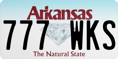 AR license plate 777WKS