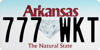 AR license plate 777WKT