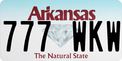 AR license plate 777WKW