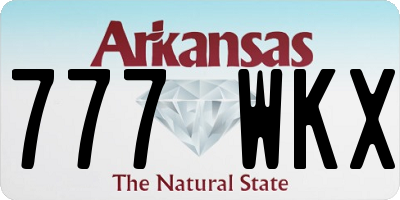 AR license plate 777WKX