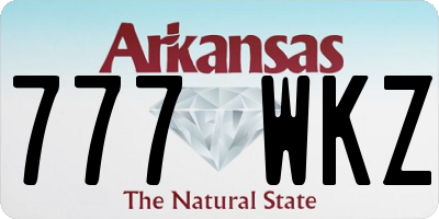 AR license plate 777WKZ