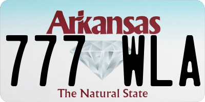 AR license plate 777WLA