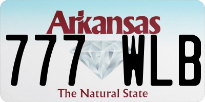 AR license plate 777WLB