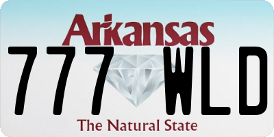 AR license plate 777WLD