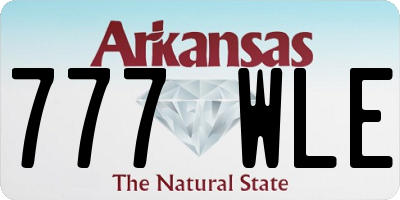 AR license plate 777WLE