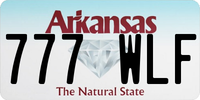 AR license plate 777WLF