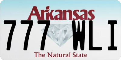 AR license plate 777WLI