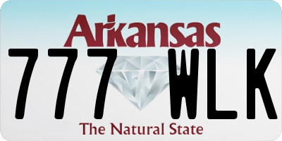 AR license plate 777WLK