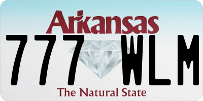 AR license plate 777WLM